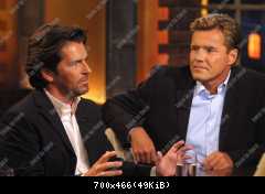 Dieter Bohlen und Thomas Anders (Modern Talking) in der ARD Sendung Beckmann am 18.03.2002