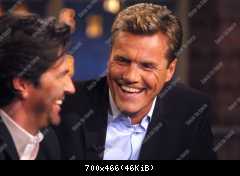 Dieter Bohlen und Thomas Anders (Modern Talking) in der ARD Sendung Beckmann am 18.03.2002