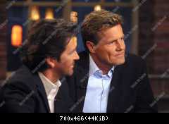 Dieter Bohlen und Thomas Anders (Modern Talking) in der ARD Sendung Beckmann am 18.03.2002