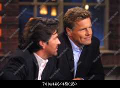 Dieter Bohlen und Thomas Anders (Modern Talking) in der ARD Sendung Beckmann am 18.03.2002