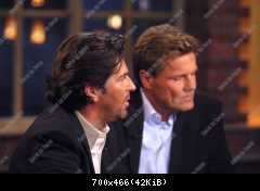 Dieter Bohlen und Thomas Anders (Modern Talking) in der ARD Sendung Beckmann am 18.03.2002