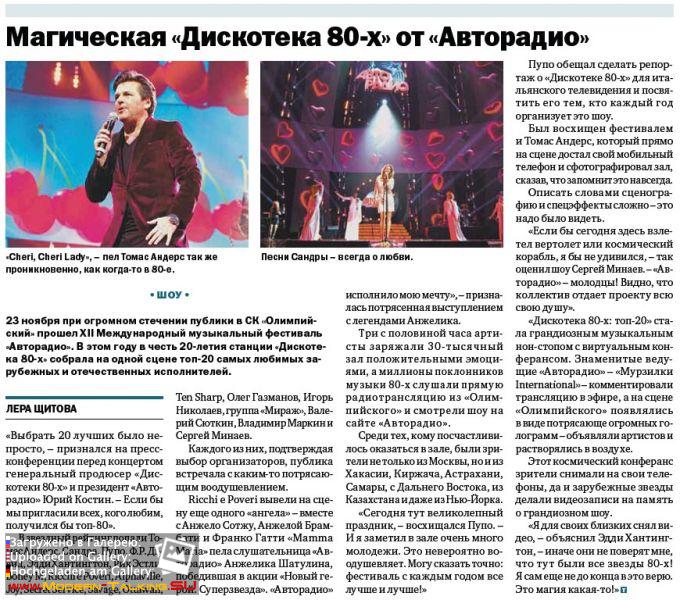 Томас Андерс - Пресса