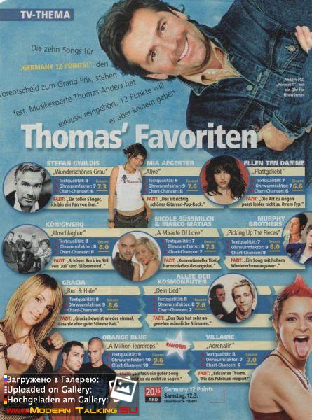 Томас Андерс - Пресса