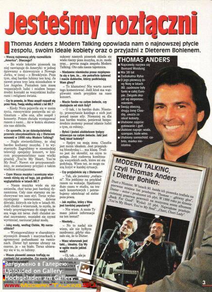 Томас Андерс - Пресса